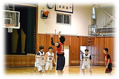バスケットボール練習試合の様子１